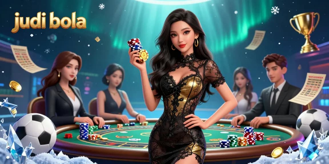 Experience the excitement of judi bola with a glamorous player at a VIP sports betting table.