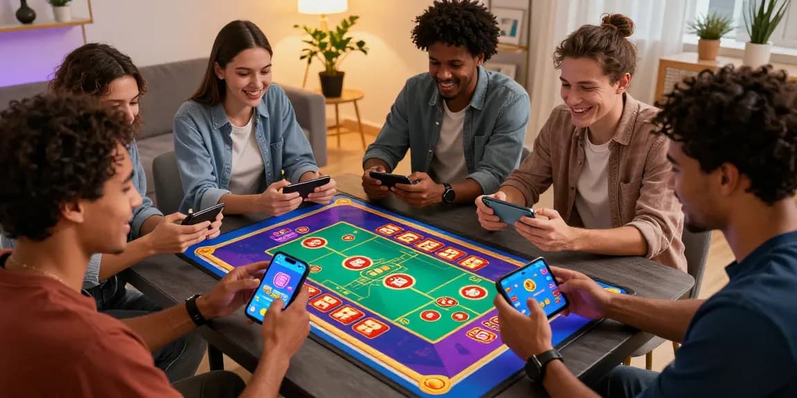 Join game with friends in an exciting online casino app, showcasing vibrant gameplay and social interaction.