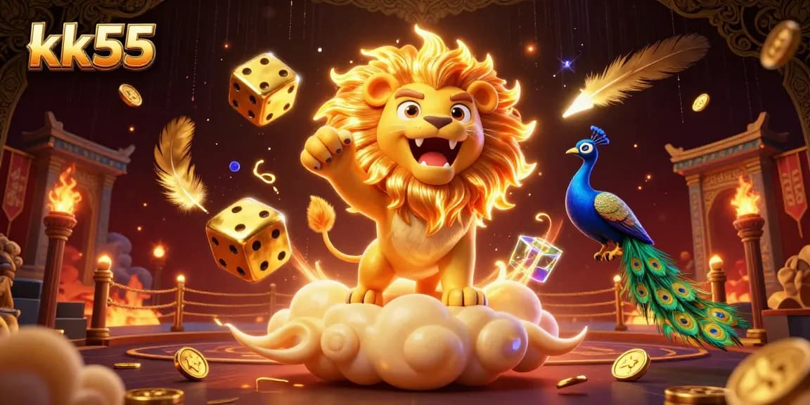 Engage with the thrilling adventures of kk55 as dice tumble, and a roaring lion captures attention.