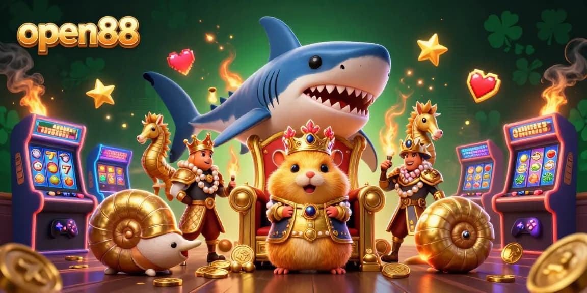 Win big at open88 with the golden hamster king and dynamic slot game elements.