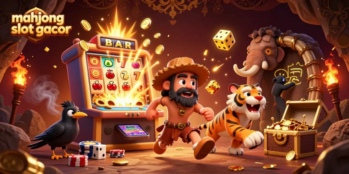 Experience the thrill of mahjong slot gacor featuring a lively casino scene with dynamic characters and jackpot excitement.