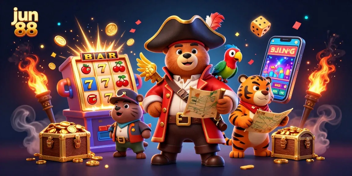 Experience thrilling adventures at jun 88 with a pirate captain, tiger, and treasure!
