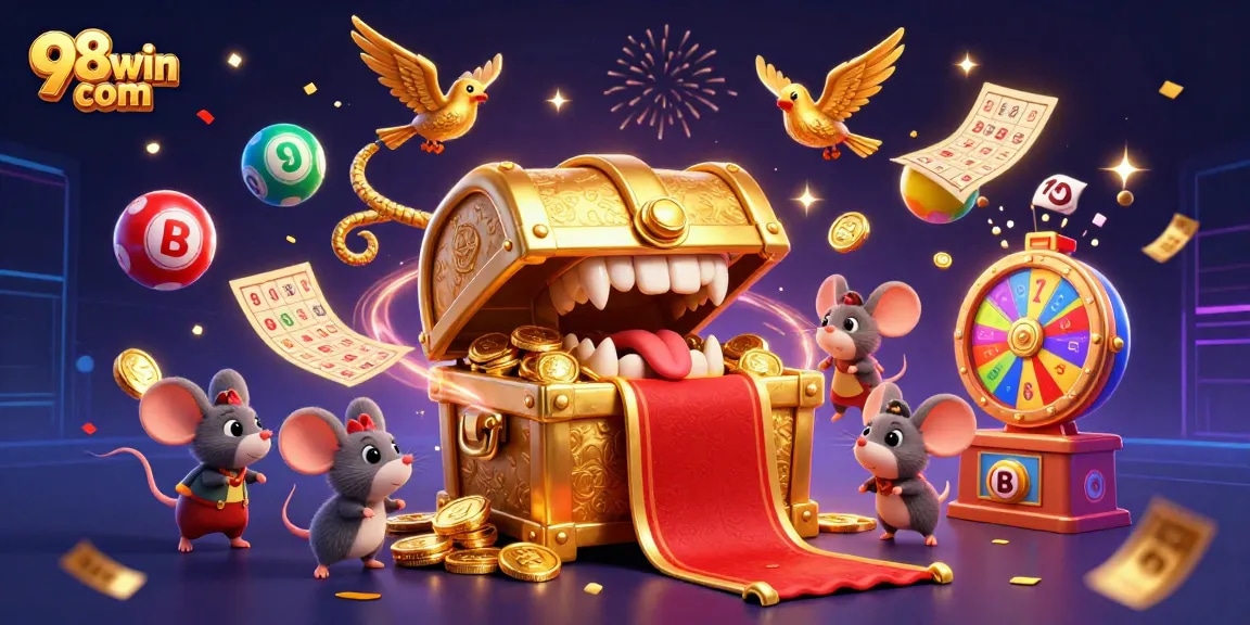 Engage in thrilling wins with 98win com's vibrant lottery elements, prizes, and festive energy.