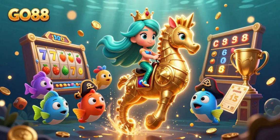 Experience the excitement of GO88 with immersive slots and engaging characters in a vibrant casino scene.