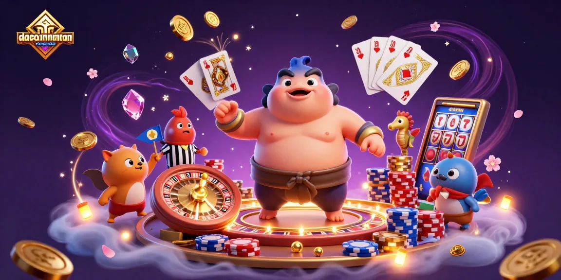 Experience dacsandatphanrang's underwater casino with a dynamic scene of a fugu and catfish, showcasing vibrant gaming elements.