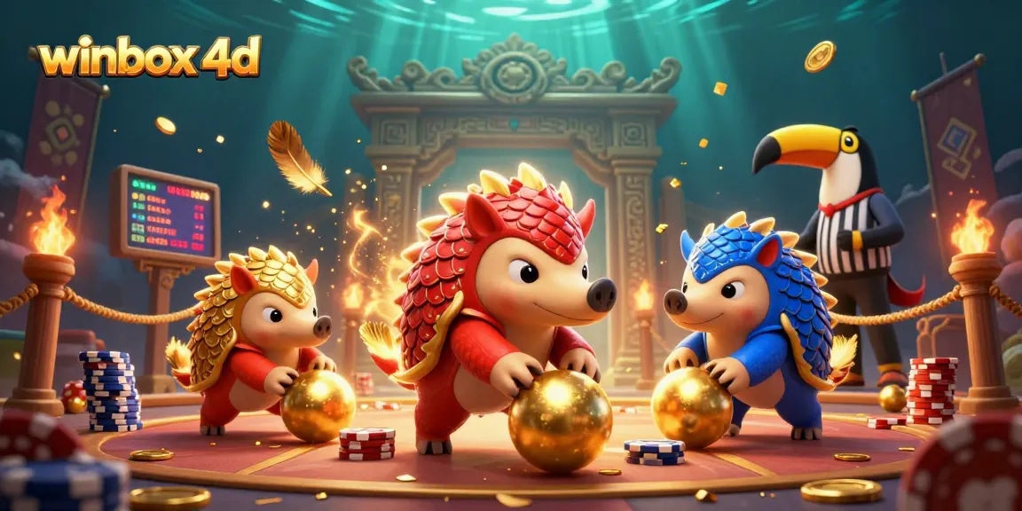 Experience the thrill of winbox 4d in this dynamic 3D illustration of casino gameplay.