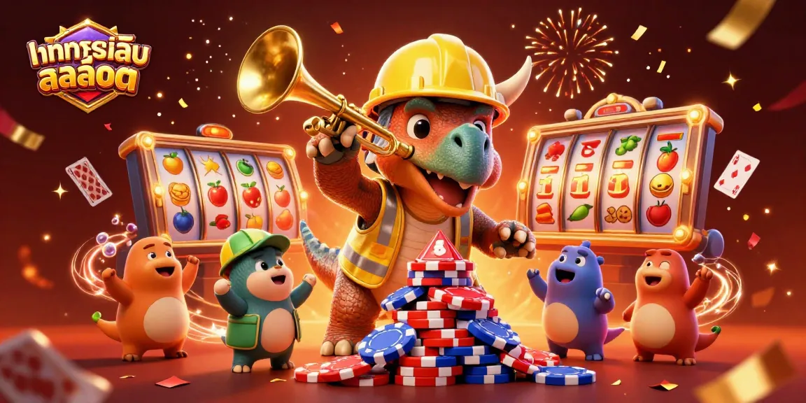Experience thrilling ทดลองเล่นสล็อต action with engaging characters amidst a vibrant casino atmosphere.