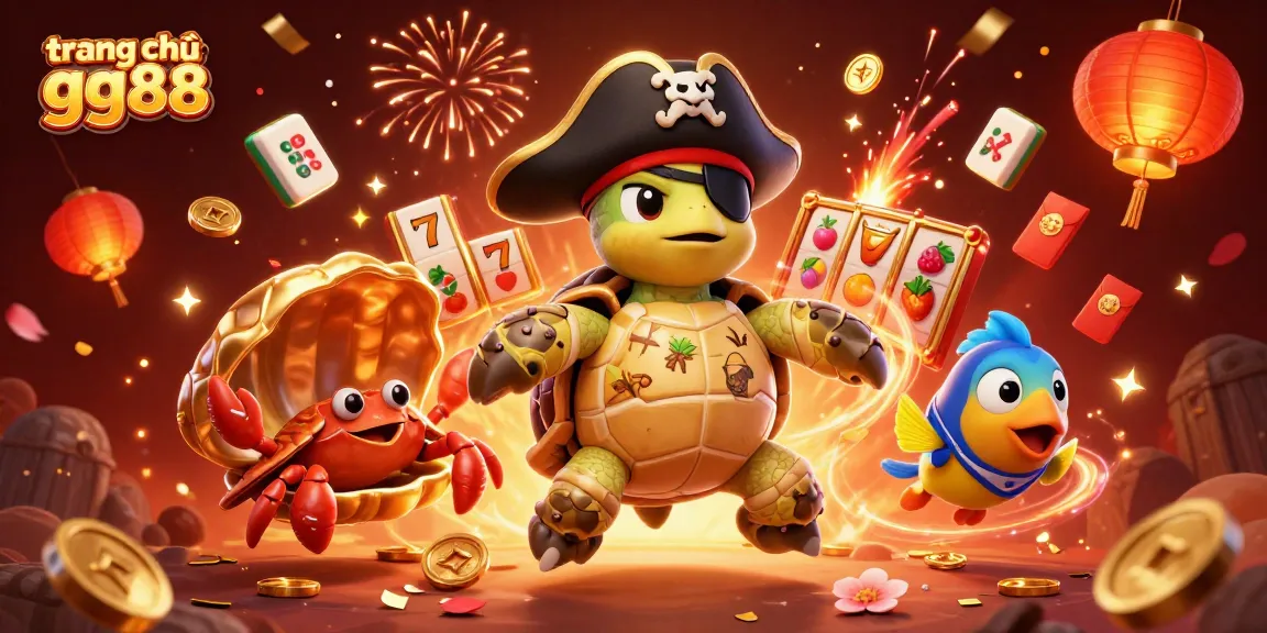 Experience the thrill of gaming at trang chủ gg88, featuring vibrant 3D characters and casino elements.
