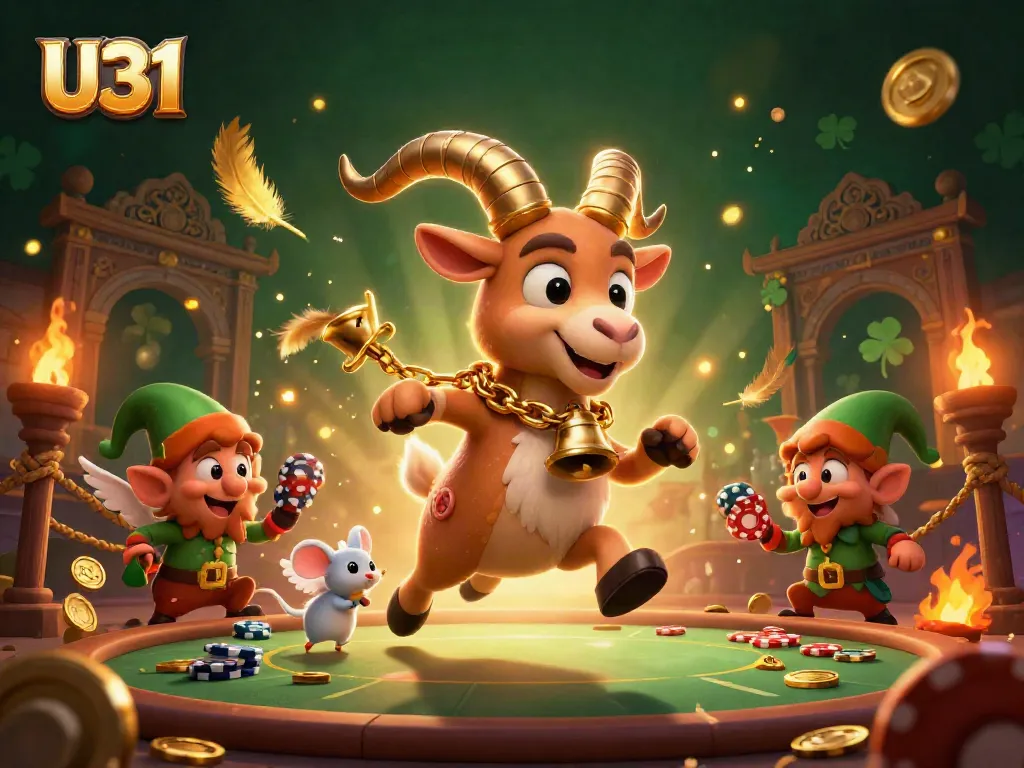 Experience thrilling gameplay at U31's vibrant casino, featuring Krampus, angel mouse, and mischievous gremlins.