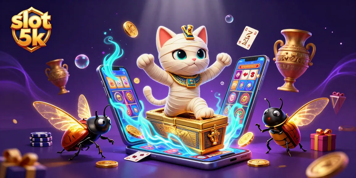Experience the thrill of slot 5k jackpots with Egyptian mummy characters in a vibrant casino.