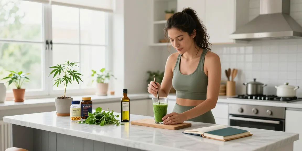 What is the legal vaping age in Cyprus while enjoying CBD oil in a bright kitchen, enhancing wellness with organic products.