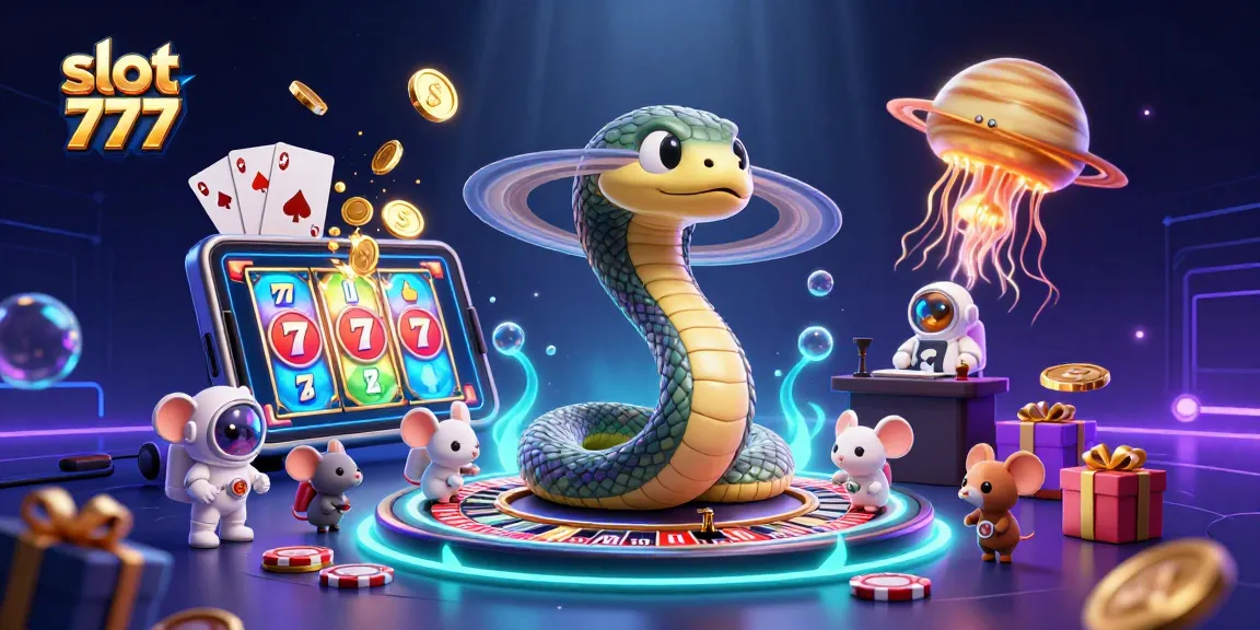 Experience thrilling gameplay with slot 777 as vibrant characters engage in cosmic betting fun.