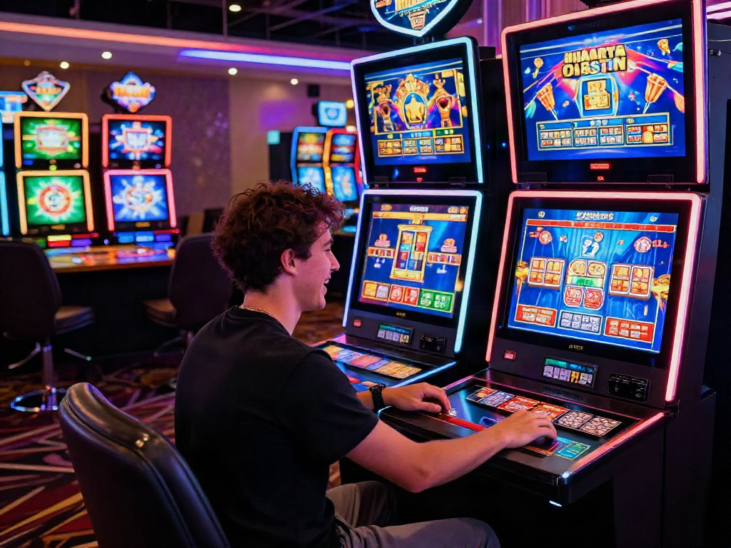 Engaging player enjoying a slot thailand game in a vibrant online casino.