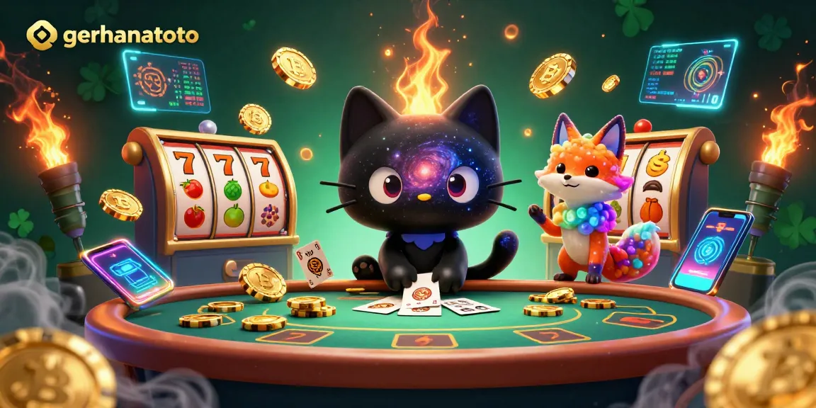 Menangkan permainan di Gerhanatoto dengan kucing lubang hitam dan rubah nebula yang menarik chip emas.