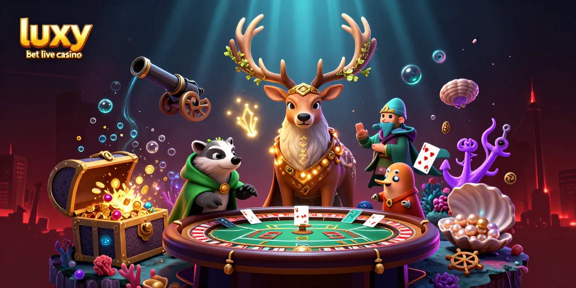 Experience the excitement of luxy bet live casino with vibrant gaming elements and enchanting characters