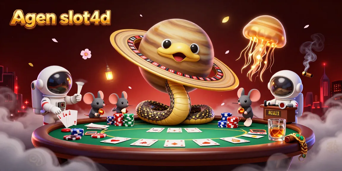 Experience thrill with agen slot4d in an ultra-detailed cosmic casino scene.
