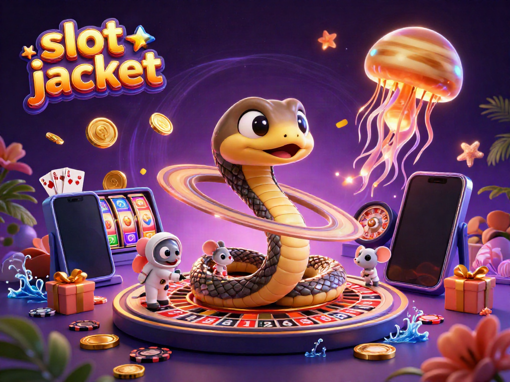 Slot jackpot mengumpulkan astronaut tikus kecil yang memasang taruhan di sekitar planet bertema kasino.