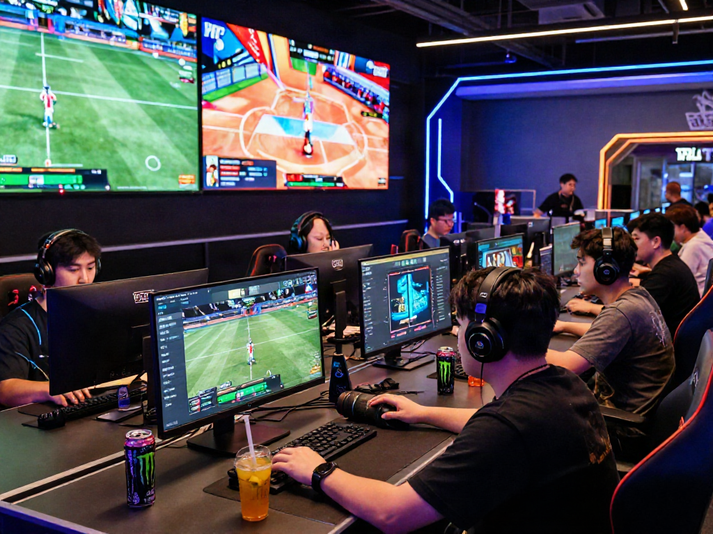 Engaged users interacting with Playin exchange platform in a digital gaming environment, showcasing live sports and betting excitement.