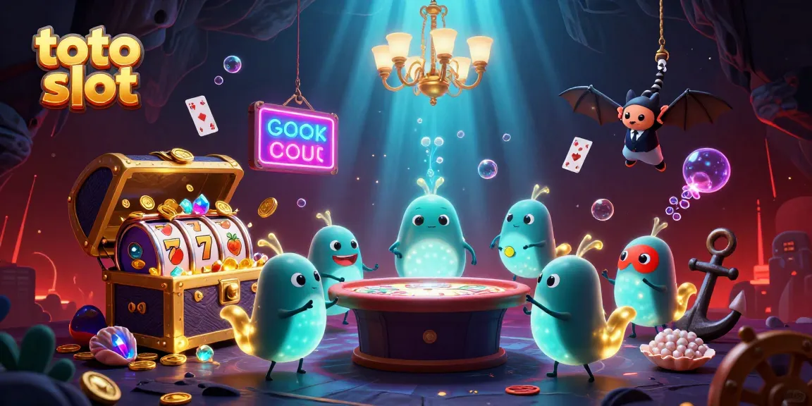 Illuminate your gaming experience with toto slot in a vibrant cave casino scene.