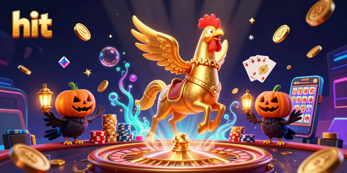 Hit big at the casino with the golden rooster mascot and fantastic games.