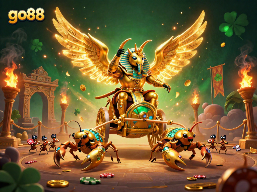 Engage with go88's thrilling games as a golden beetle leads the casino world!
