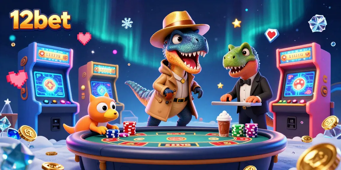 Trải nghiệm 12bet thú vị với velociraptor chơi blackjack giữa một sòng bài đầy sống động.
