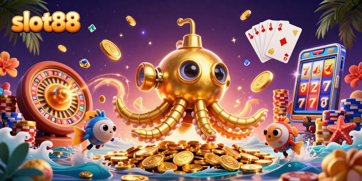 Spin and win with slot88 at a vibrant online casino, featuring dynamic symbols and rich graphics.