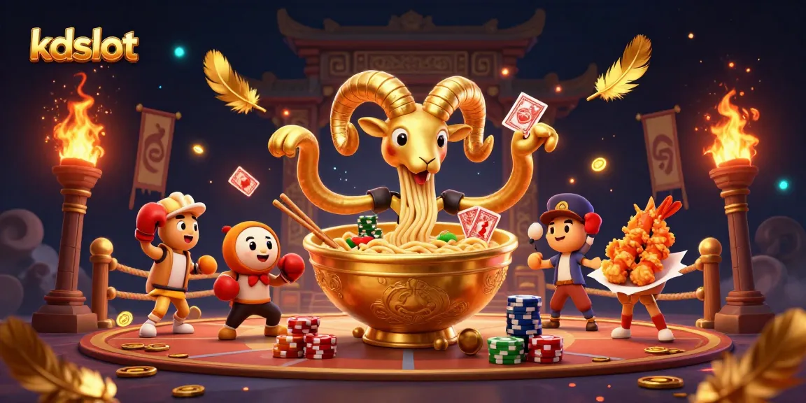 Engage with kdslot for thrilling gameplay, featuring a vibrant casino scene with cartoon characters.