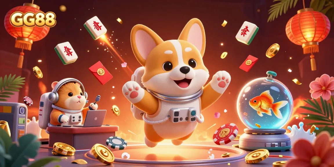 GG88 astronauts engage in casino action within a vibrant, zero-gravity space scene.