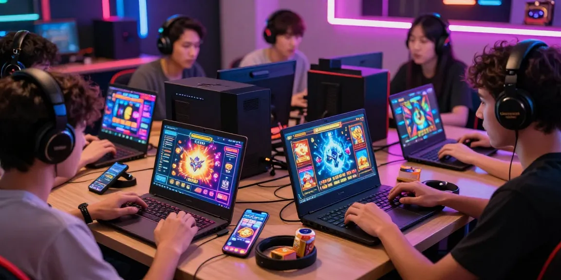 Exciting scene of players enjoying king999 slot games on modern devices.