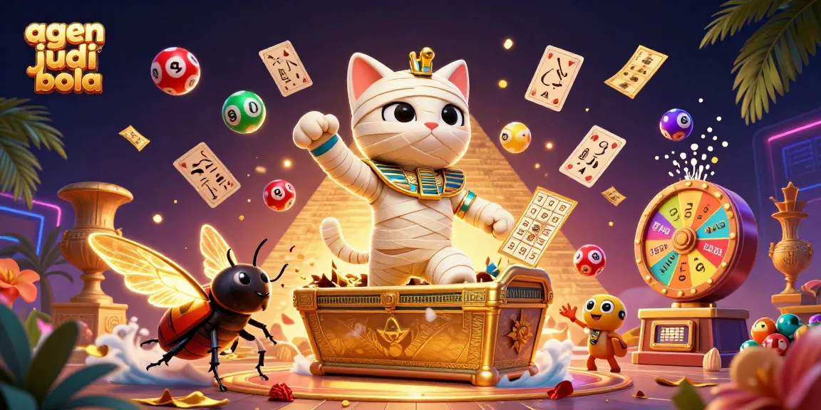 Experience agen judi bola with dynamic colors and thrilling casino elements in a stunning illustration.
