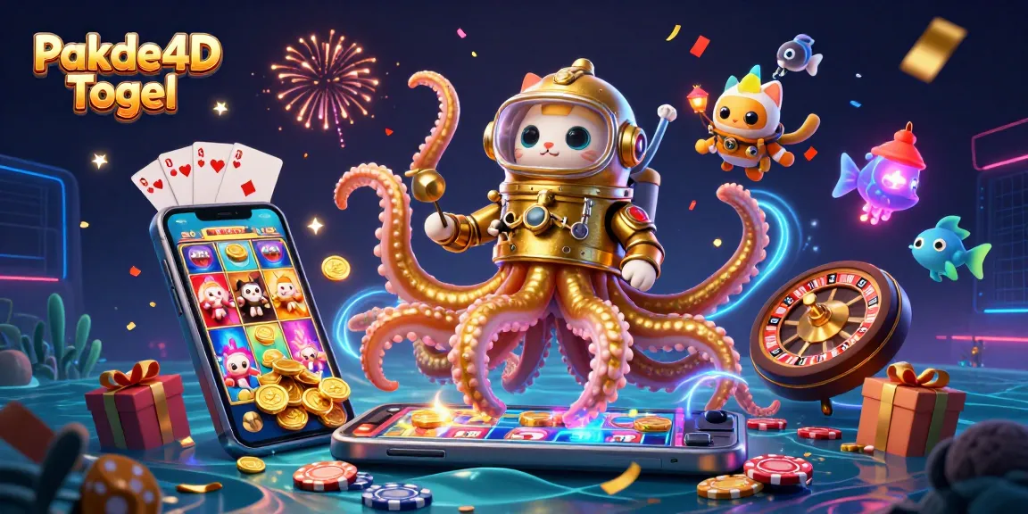 Play exciting Pakde4D Togel with a colossal kraken, vibrant slot games, and dazzling rewards.