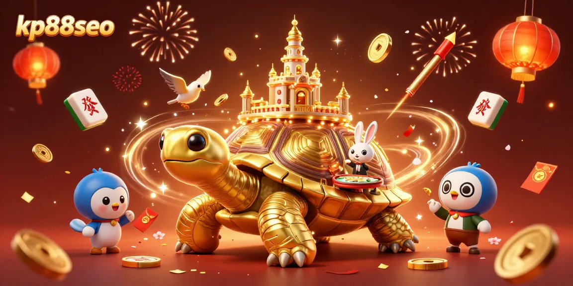 Engage with kp88seo's vibrant 3D casino scene showcasing excitement, gold coins, and dynamic game elements.