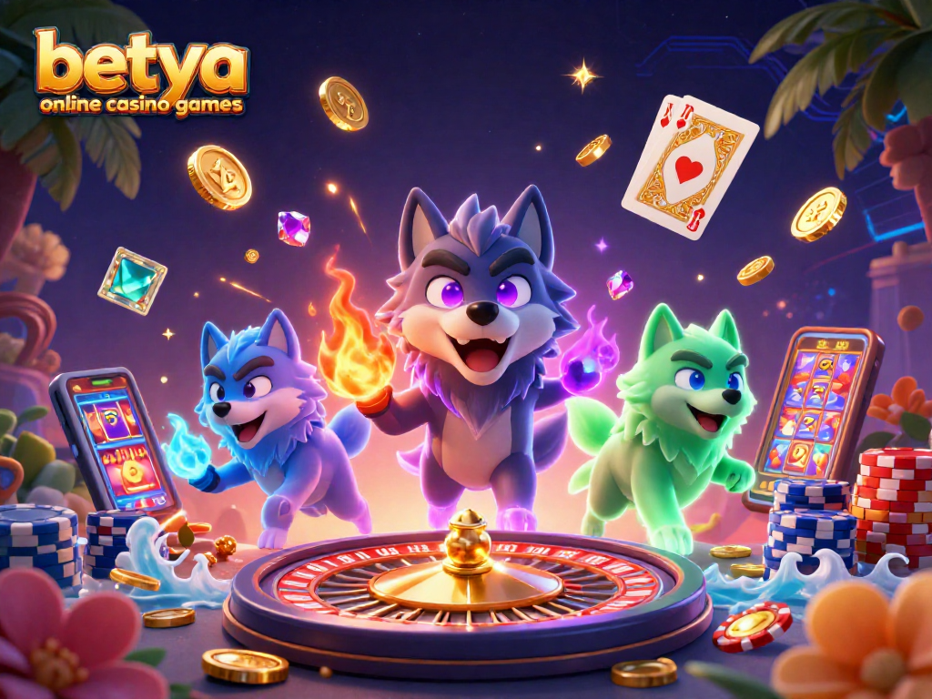 Experience betya online casino games with thrilling animated scenes of ghostly wolves and dynamic gaming elements.