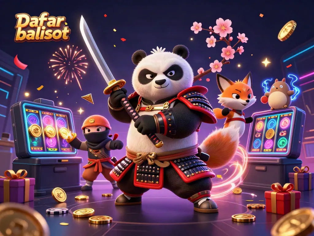 Engaging gameplay with Daftar balisot as the fierce panda samurai and ninja fox join the casino world.