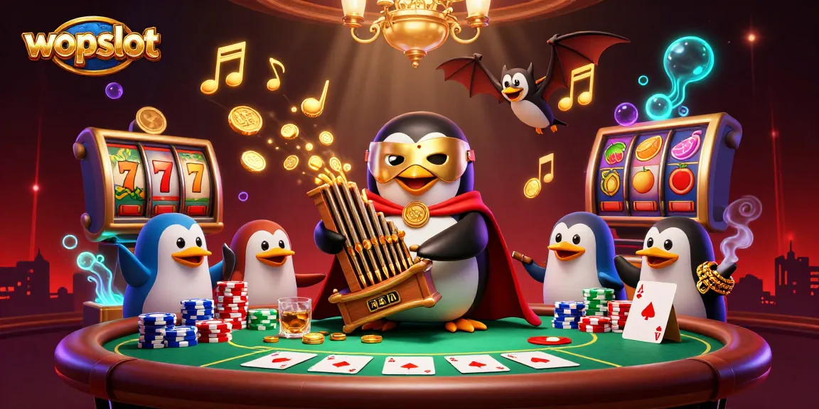 Experience thrilling gameplay at wopslot with a dynamic casino scene showcasing slot elements and characters.