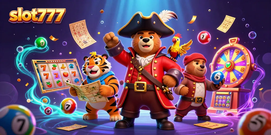 Engage in exciting slot777 gameplay with colorful slot elements and vibrant casino characters.