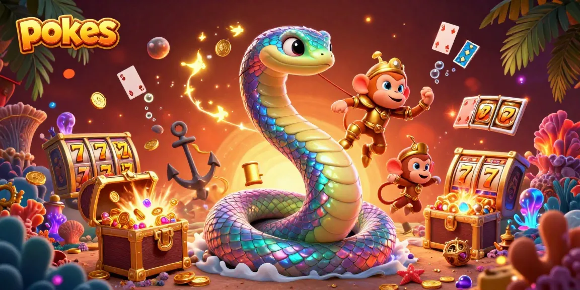 Experience dazzling pokies adventure with the rainbow serpent and monkey king in this vibrant scene.