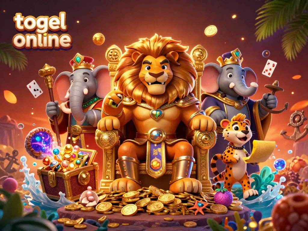 Experience the excitement of togel online with dynamic casino elements and 3D characters in action.