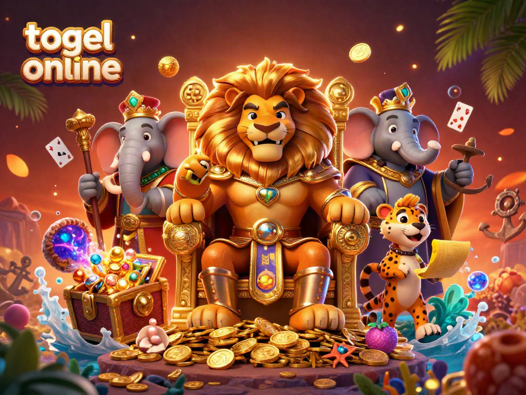 Experience the excitement of togel online with dynamic casino elements and 3D characters in action.