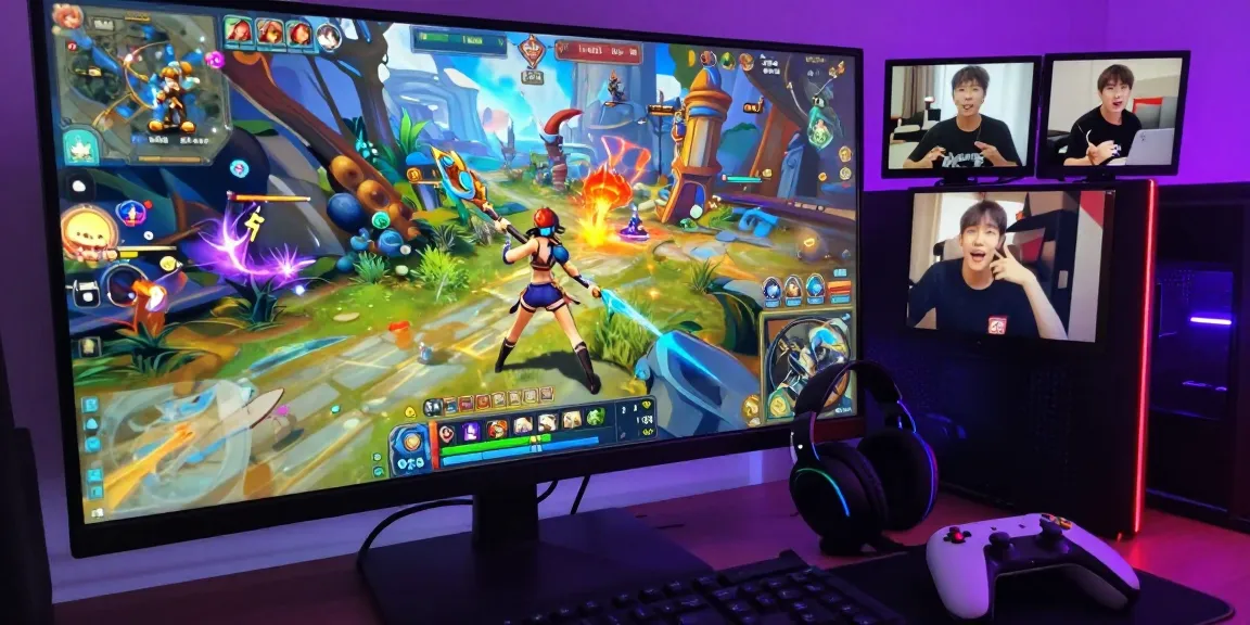 Exciting scene from a female hentai game featuring a dynamic character action, colorful fantasy graphics.
