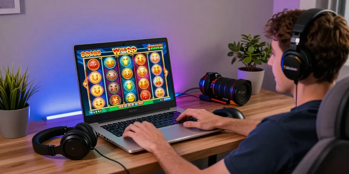 Pemain terlibat dalam permainan slot88 dengan grafis memukau dari slot yang berputar di layar.