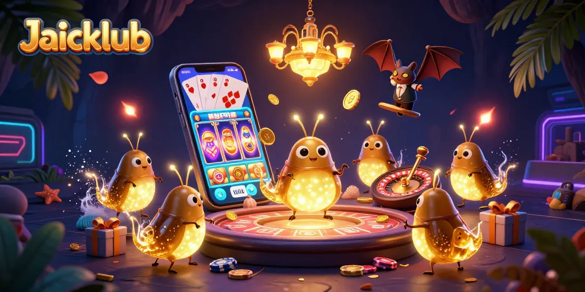 Jaiclub illuminates the cave casino with glowworms, offering vibrant gaming excitement.