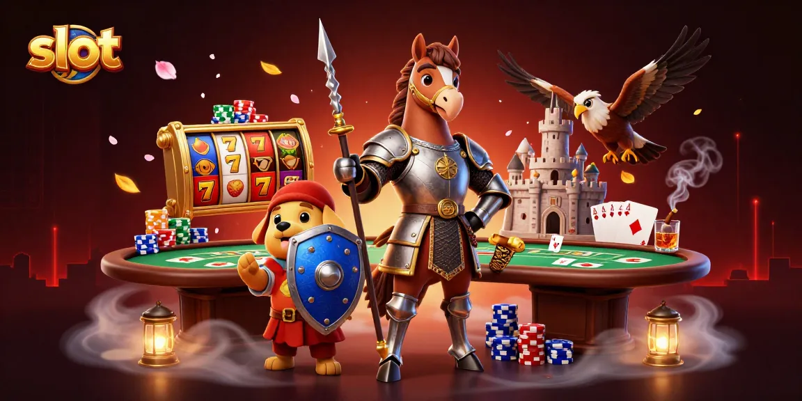 Mengambil jackpot slot dengan ikan slot bersinar dan simbol keberuntungan lainnya yang terbang di sekitar.