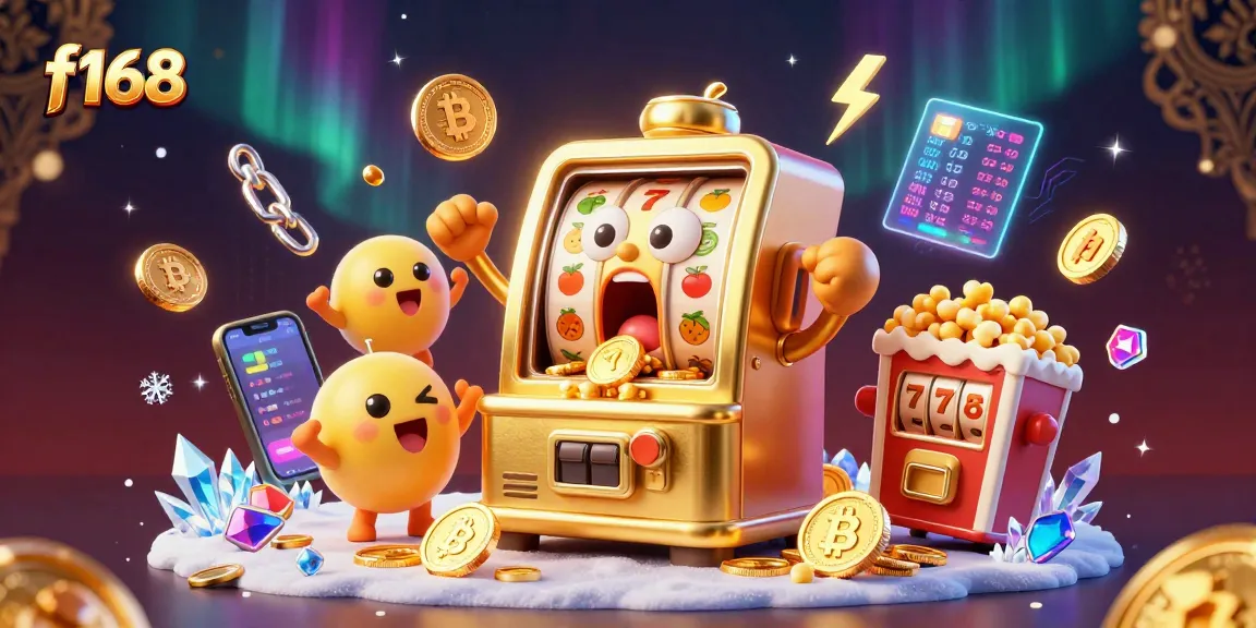 Experience thrilling jackpots at f168 with engaging slot machines, vibrant coins, and electrifying casino elements!