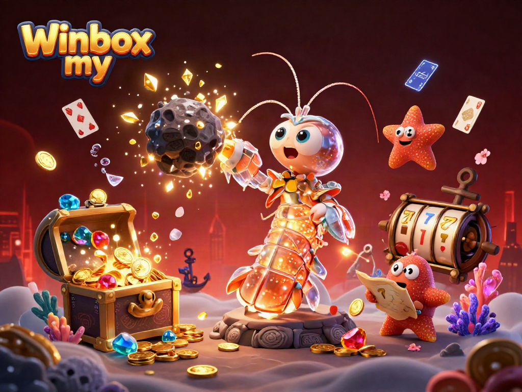 Winbox my showcases an exciting galactic casino adventure with vibrant colors and engaging elements.