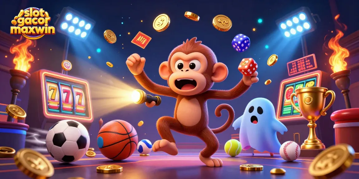 Visualisasi slot gacor maxwin yang menampilkan karakter kucing hantu dan koin bersinar di kasino.