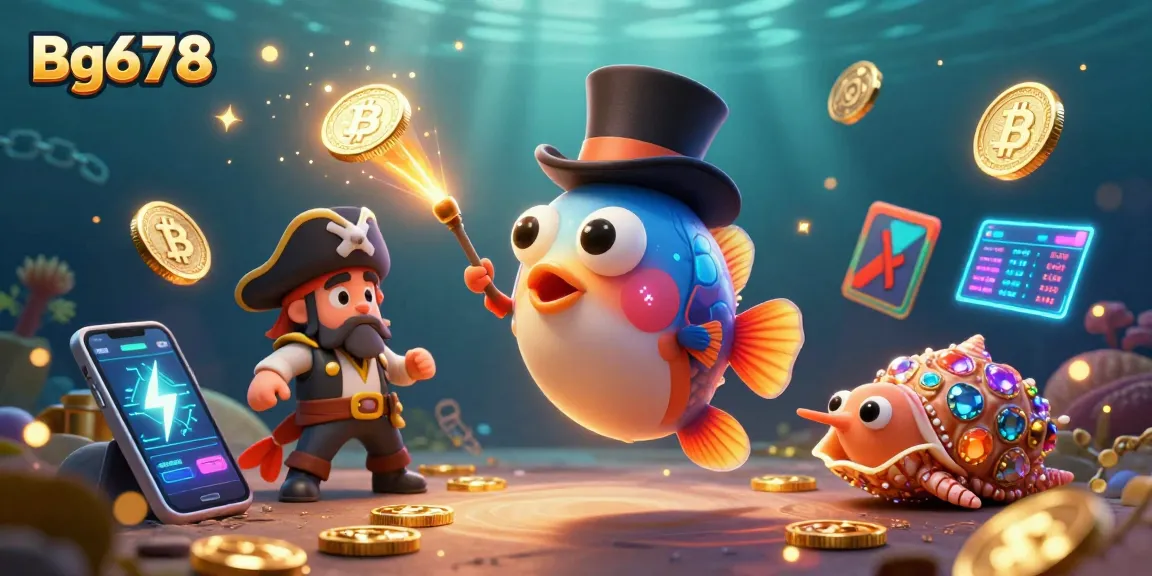 Engage with Bg678's thrilling gameplay featuring dynamic characters in a vibrant underwater scene.