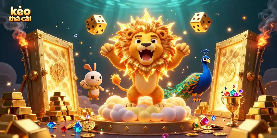 Experience thrilling kèo nhà cái moments with our dynamic 3D illustration filled with vibrant casino elements.