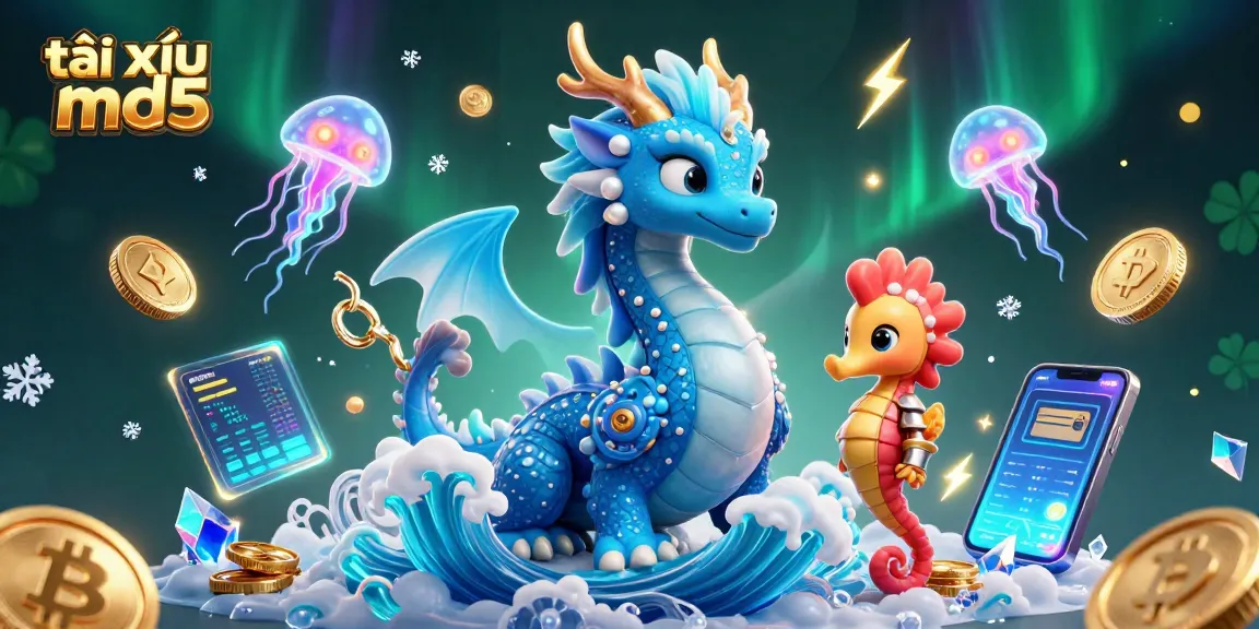 Enjoy exciting gameplay with tài xỉu md5 in a vibrant 3D underwater casino illustration.